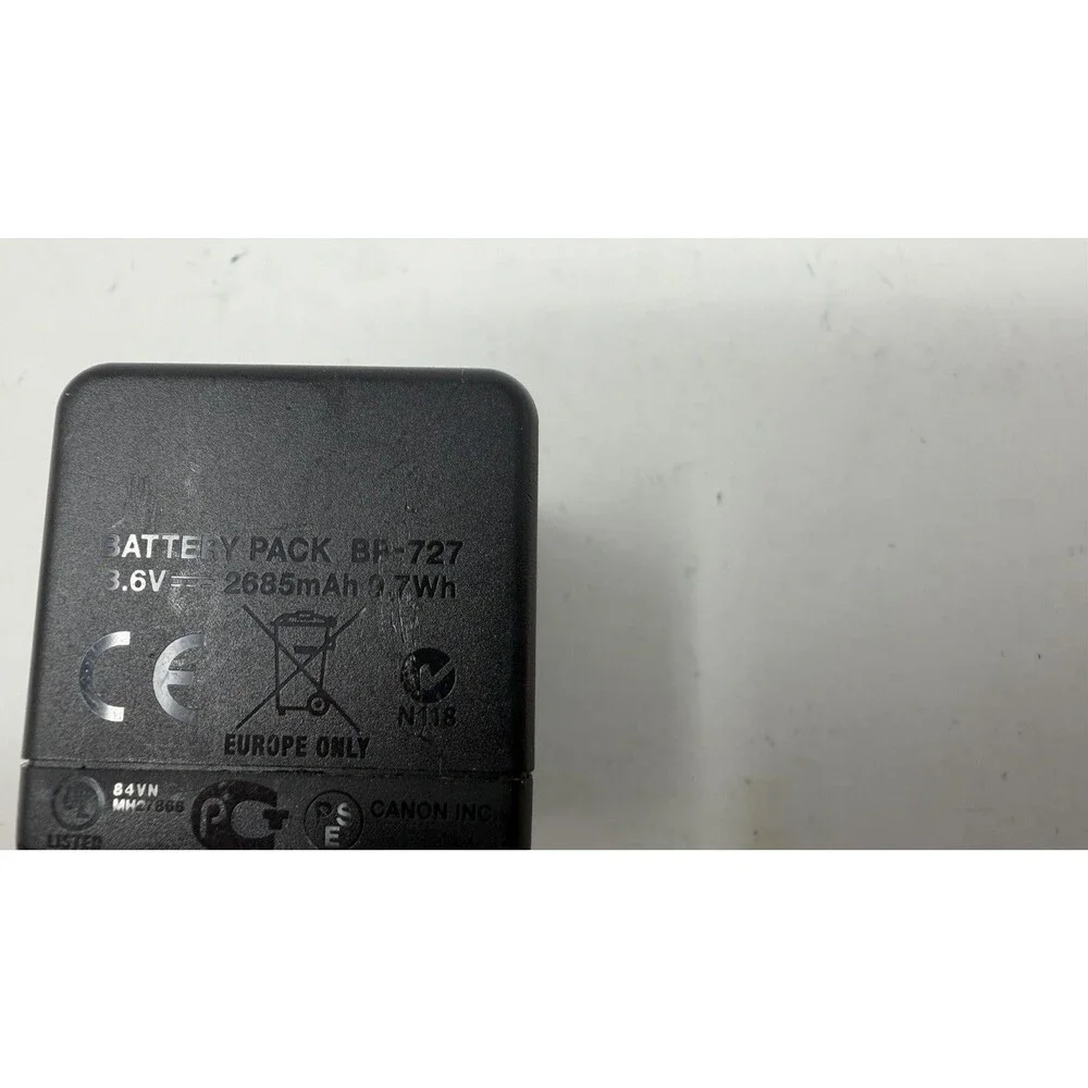 Canon BP-727 3.6V 2685mAh 9.7Wh Genuine OEM Intelligent Li-ion Battery - Used